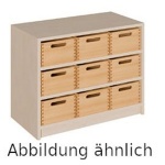 Schränke mit 9 mittleren Massivholzkästen mit SF 